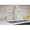 imageMoen Spot Resist Stainless Modern Deck Mounted Kitchen Soap Dispenser with AbovetheSink Refillable Bottle S3947SRSChrome