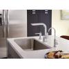 imageMoen Spot Resist Stainless Modern Deck Mounted Kitchen Soap Dispenser with AbovetheSink Refillable Bottle S3947SRSChrome