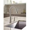 imageMoen Spot Resist Stainless Modern Deck Mounted Kitchen Soap Dispenser with AbovetheSink Refillable Bottle S3947SRSSpot Resist Stainless