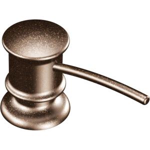 imageMoen 3944ORB Deck Mounted Kitchen Soap Dispenser with Above the Sink Refillable Bottle Oil Rubbed Bronze