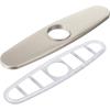 imageMoen 141002 Kitchen Faucet Escutcheon Deckplate for 3Hole Installation ChromeClassic Stainless