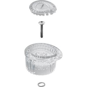 imageMOEN 100710 Collection PosiTemp One Tub and Shower Replacement Handle Kit White and Chrome Knob Insert 1 count or UnfinishedKit