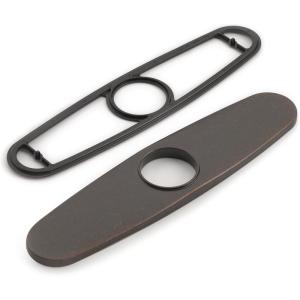 imageMoen 141002 Kitchen Faucet Escutcheon Deckplate for 3Hole Installation ChromeOil Rubbed Bronze