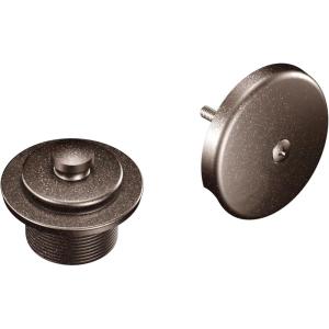 imageMoen OilRubbed Bronze PushNLock Tub and Shower Drain Kit with 112 Inch Threads Drain Plug and Overflow T90331ORB