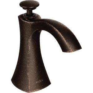 imageMoen S3948SRS Transitional Deck Mounted Kitchen Soap Dispenser with Above the Sink Refillable Bottle Spot Resist StainlessOil Rubbed Bronze