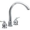 imageMoen 97559 Monticello Replacement Handle Knob Insert Porcelain and Chrome 2Pack