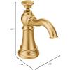 imageMoen S3945SRS Traditional Deck Mounted Kitchen Soap Dispenser with Above the Sink Refillable Bottle Spot Resist StainlessBrushed Gold
