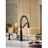 imageMoen S3945SRS Traditional Deck Mounted Kitchen Soap Dispenser with Above the Sink Refillable Bottle Spot Resist StainlessMatte Black