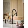 imageMoen S3945SRS Traditional Deck Mounted Kitchen Soap Dispenser with Above the Sink Refillable Bottle Spot Resist StainlessOil Rubbed Bronze