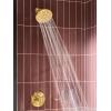 imageMoen Verso EcoPerformance Infiniti Dial Square Rain Shower Head 6Inch Diameter Spray Head Matte Black 220R4EPBLBrushed Gold