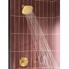 imageMoen Verso EcoPerformance Infiniti Dial Square Rain Shower Head 6Inch Diameter Spray Head Matte Black 220R4EPBLBrushed Gold