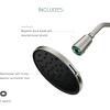 imageMoen Verso EcoPerformance Infiniti Dial Square Rain Shower Head 6Inch Diameter Spray Head Matte Black 220R4EPBLSpot Resist Nickel
