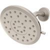 imageMoen Verso EcoPerformance Infiniti Dial Square Rain Shower Head 6Inch Diameter Spray Head Matte Black 220R4EPBLSpot Resist Nickel