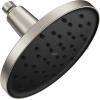 imageMoen Verso EcoPerformance Infiniti Dial Square Rain Shower Head 6Inch Diameter Spray Head Matte Black 220R4EPBLSpot Resist Nickel