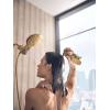 imageMoen Verso Infiniti Dial Square Handheld Shower 5Inch Diameter Spray Head Chrome 220H5Brushed Gold