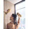 imageMoen Verso Infiniti Dial Square Handheld Shower 5Inch Diameter Spray Head Chrome 220H5Brushed Gold