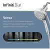 imageMoen Verso Infiniti Dial Square Handheld Shower 5Inch Diameter Spray Head Chrome 220H5Chrome