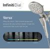 imageMoen Verso Infiniti Dial Square Handheld Shower 5Inch Diameter Spray Head Chrome 220H5Spot Resist Nickel