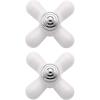 imageMoen 97434 Monticello Replacement Handle Knob Insert Porcelain and Chrome 2Pack