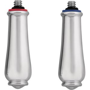 imageMoen 97372 Monticello Large Lever Hot and Cold Shower Handle Insert Chrome 2Pack