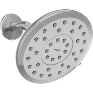 imageMoen Verso EcoPerformance Infiniti Dial Square Rain Shower Head 6Inch Diameter Spray Head Matte Black 220R4EPBLChrome