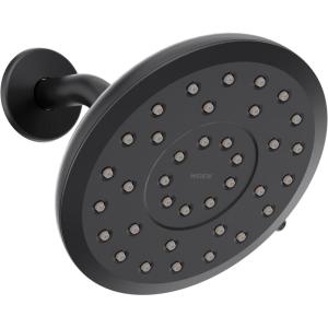 imageMoen Verso EcoPerformance Infiniti Dial Square Rain Shower Head 6Inch Diameter Spray Head Matte Black 220R4EPBLMatte Black