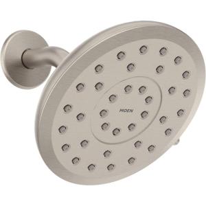 imageMoen Verso EcoPerformance Infiniti Dial Square Rain Shower Head 6Inch Diameter Spray Head Matte Black 220R4EPBLSpot Resist Nickel