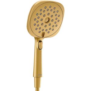 imageMoen Verso Infiniti Dial Square Handheld Shower 5Inch Diameter Spray Head Chrome 220H5Brushed Gold