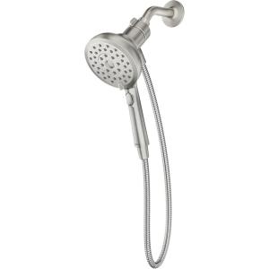 imageMoen Verso Infiniti Dial Square Handheld Shower 5Inch Diameter Spray Head Chrome 220H5Spot Resist Nickel