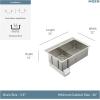 imageMoen GS161202R Luxe Chef Workstation System 33Inch Dual Mount Single Bowl Kitchen Sink Stainless SteelDouble Bowl