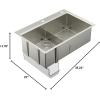 imageMoen GS161202R Luxe Chef Workstation System 33Inch Dual Mount Single Bowl Kitchen Sink Stainless SteelDouble Bowl