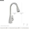 imageMoen Kiran Chrome OneHandle High Arc Pulldown Kitchen Faucet with Power Clean 87599Bronzed Gold