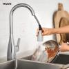 imageMoen Kiran Chrome OneHandle High Arc Pulldown Kitchen Faucet with Power Clean 87599Chrome