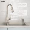 imageMoen Kiran Chrome OneHandle High Arc Pulldown Kitchen Faucet with Power Clean 87599Chrome
