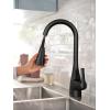 imageMoen Kiran Chrome OneHandle High Arc Pulldown Kitchen Faucet with Power Clean 87599Matte Black
