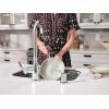 imageMoen Nolia Bronzed Gold OneHandle High Arc Kitchen Faucet with Pull Down Sprayer and Soap Dispenser Kitchen Sink Faucet Featuring Power Boost Technology 87071BZGChrome