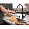 imageMoen Nolia Bronzed Gold OneHandle High Arc Kitchen Faucet with Pull Down Sprayer and Soap Dispenser Kitchen Sink Faucet Featuring Power Boost Technology 87071BZGMatte Black