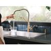 imageMoen Nolia Bronzed Gold OneHandle High Arc Kitchen Faucet with Pull Down Sprayer and Soap Dispenser Kitchen Sink Faucet Featuring Power Boost Technology 87071BZGBronzed Gold