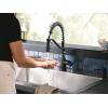 imageMoen Nolia Bronzed Gold OneHandle High Arc Kitchen Faucet with Pull Down Sprayer and Soap Dispenser Kitchen Sink Faucet Featuring Power Boost Technology 87071BZGMatte Black