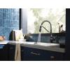 imageMoen Nolia Bronzed Gold OneHandle High Arc Kitchen Faucet with Pull Down Sprayer and Soap Dispenser Kitchen Sink Faucet Featuring Power Boost Technology 87071BZGMatte Black