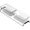 imageMoen 215820 Luxe Chef Workstation System Accessory Acrylic Prep Bins with Lids Clear 2 Pack