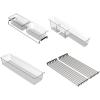 imageMoen GA778 Luxe Chef Workstation System Accessory Bundle Includes Strainer Utensil Bin Prep Bins and StainlessSteel Drying Racks