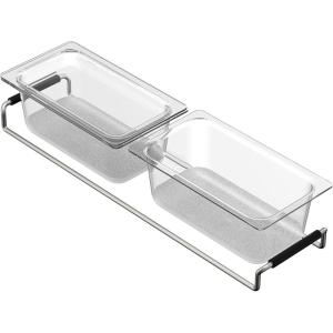 imageMoen 215820 Luxe Chef Workstation System Accessory Acrylic Prep Bins with Lids Clear 2 Pack