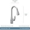 imageMoen 7594EWSRS Arbor Motionsense Wave Sensor Touchless OneHandle KitchenSinkfaucets Pack of 1 StainlessChrome