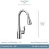 imageMoen 7594EWSRS Arbor Motionsense Wave Sensor Touchless OneHandle KitchenSinkfaucets Pack of 1 StainlessMatte Black