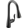 imageMoen 7594EWSRS Arbor Motionsense Wave Sensor Touchless OneHandle KitchenSinkfaucets Pack of 1 StainlessMatte Black