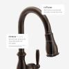 imageMoen 7594EWSRS Arbor Motionsense Wave Sensor Touchless OneHandle KitchenSinkfaucets Pack of 1 StainlessOil Rubbed Bronze