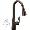 imageMoen 7594EWSRS Arbor Motionsense Wave Sensor Touchless OneHandle KitchenSinkfaucets Pack of 1 StainlessOil Rubbed Bronze
