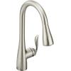 imageMoen 7594EWSRS Arbor Motionsense Wave Sensor Touchless OneHandle KitchenSinkfaucets Pack of 1 StainlessStainless