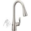 imageMoen 7594EWSRS Arbor Motionsense Wave Sensor Touchless OneHandle KitchenSinkfaucets Pack of 1 StainlessStainless